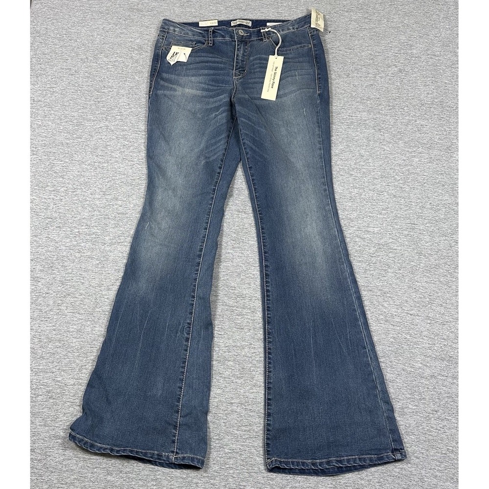 Vintage America Blues Jeans Womens 12 / 31 Blue Denim Freja Skinny Flare NEW